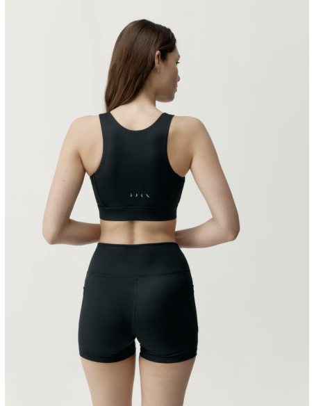 Camiseta BORN LIVING YOGA Eider Black para fitness gym pilates yoga mujer